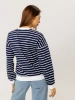 Кофта в полоску нарядная больших размеров джемпер