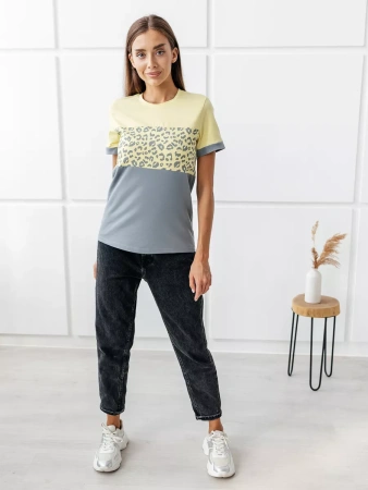 Футболка хлопок с принтом новогодняя больших размеров