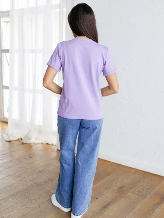 Футболка базовая хлопок с принтом больших размеров