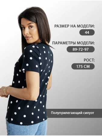 Футболка с принтом хлопок больших размеров новогодняя ФК561