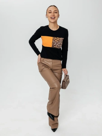 Лонгслив женский облегающий с принтом дк573