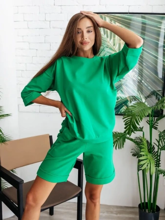 Костюм женский летний домашний спортивная футболка шорты