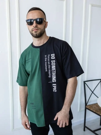 Футболка спортивная с принтом хлопок