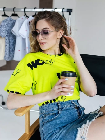 Футболка оверсайз с принтом большого размера