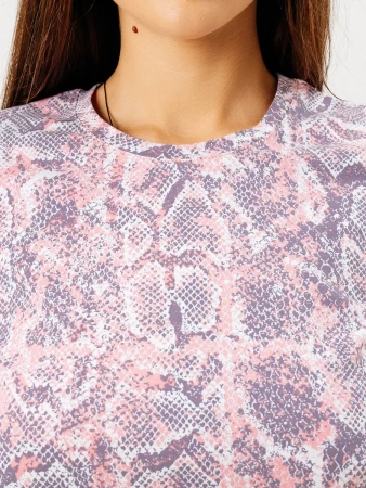 Футболка прямая с принтом хлопок больших размеров ФК561