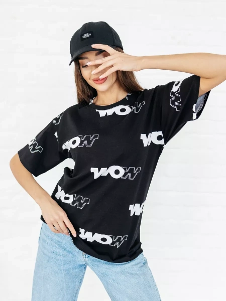 Футболка оверсайз с принтом большого размера