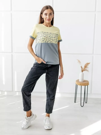 Футболка хлопок с принтом новогодняя больших размеров