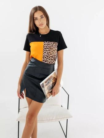 Футболка хлопок с принтом летняя больших размеров