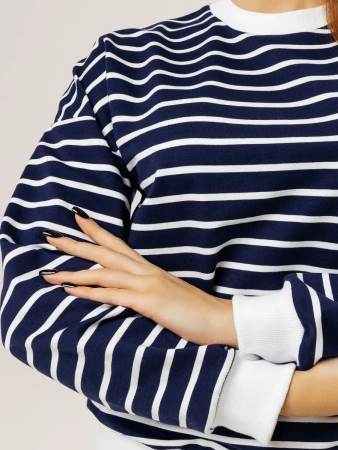 Кофта в полоску нарядная больших размеров джемпер