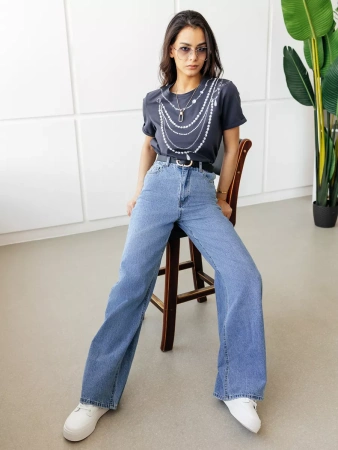 Футболка базовая хлопок с принтом больших размеров