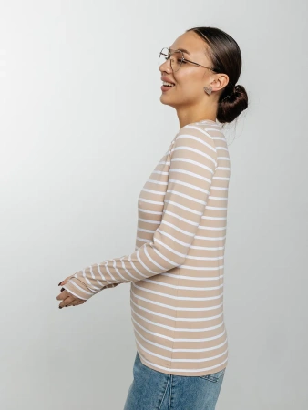 Лонгслив тельняшка большого размера джемпер