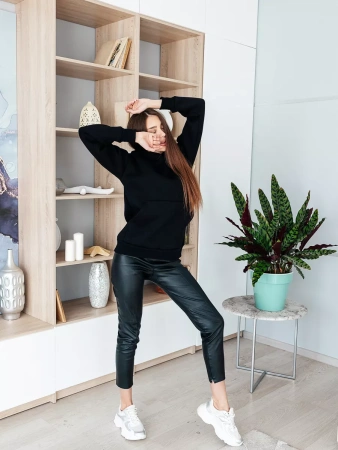 Однотонное худи с начесом