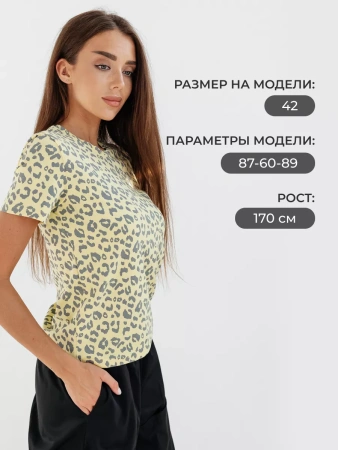 Футболка с принтом хлопок больших размеров новогодняя ФК561