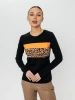 Лонгслив женский облегающий с принтом дк573