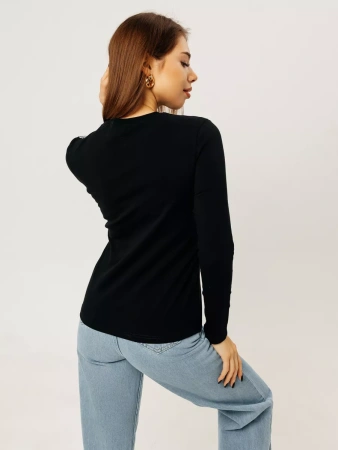 Лонгслив женский облегающий с принтом дк573