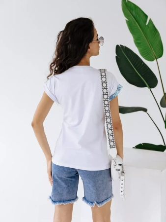 Футболка хлопок с принтом нарядная больших размеров