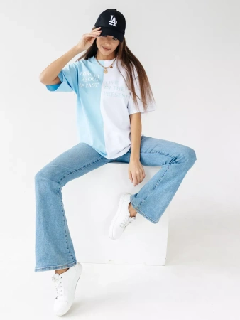 Футболка с принтом оверсайз больших размеров