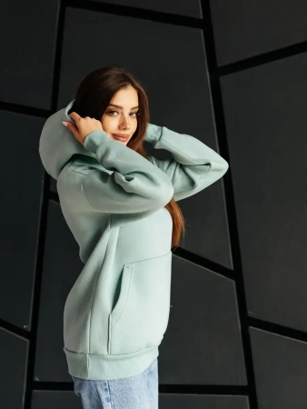 Однотонное худи с начесом