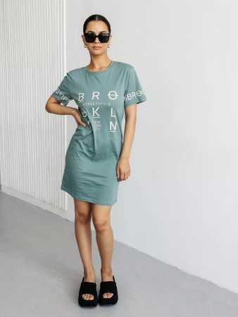 Туника домашняя больших размеров с принтом