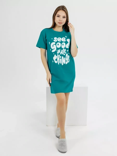 Ночная сорочка женская ночнушка хлопковая туника