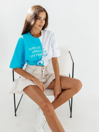 Футболка с принтом оверсайз больших размеров