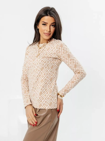 Лонгслив женский облегающий кофта с принтом дк571