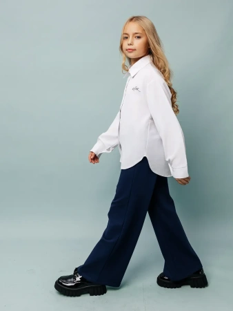 Брюки для девочки школьные палаццо широкие