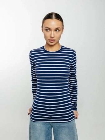 Лонгслив тельняшка большого размера джемпер