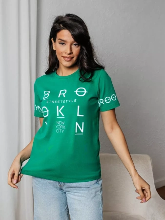 Футболка хлопок с принтом летняя больших размеров ФК562