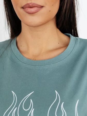 Хлопковая ночная сорочка с надписью