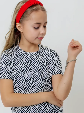 Футболка для девочки с принтом хлопок летняя пляжная