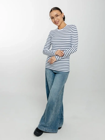 Лонгслив тельняшка большого размера джемпер