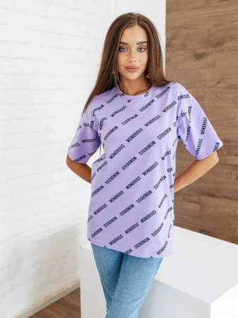 Футболка оверсайз с принтом большого размера