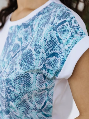 Футболка хлопок с принтом нарядная больших размеров