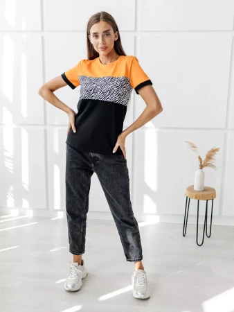 Футболка хлопок с принтом новогодняя больших размеров