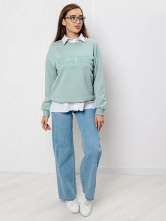 Свитшот женский толстовка больших размеров кофта ДФ579