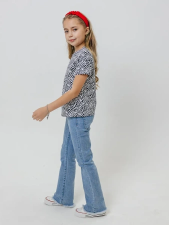 Футболка для девочки с принтом хлопок летняя пляжная