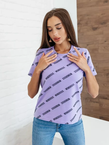 Футболка с принтом больших размеров новогодняя ФК561