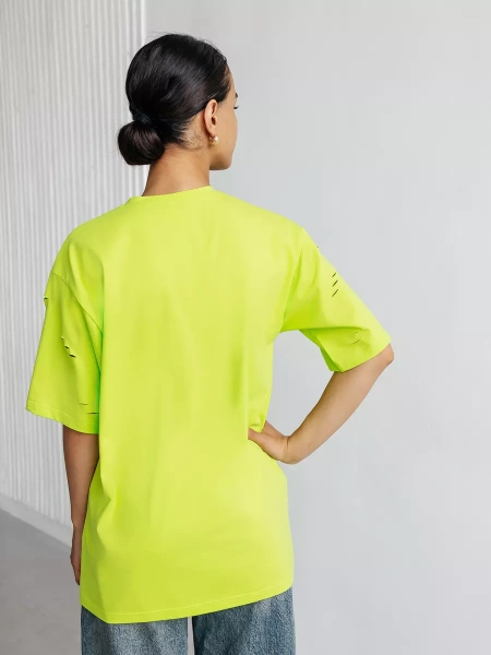 Футболка оверсайз большого размера с дырками