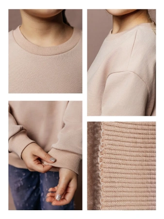 Свитшот детский базовый оверсайз теплый