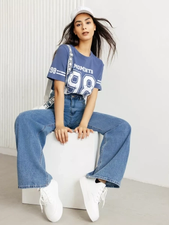 Футболка хлопок с принтом новогодняя больших размеров