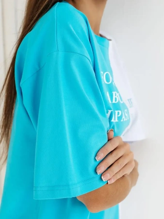 Футболка с принтом оверсайз больших размеров