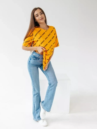 Футболка оверсайз с принтом большого размера