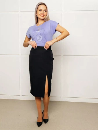 Футболка большого размера с принтом свободная нарядная