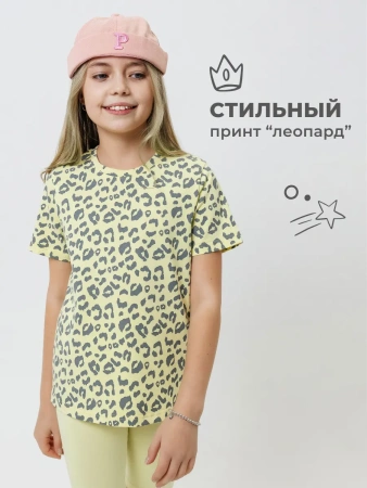 Футболка для девочки с принтом хлопок летняя пляжная