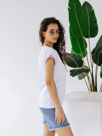 Футболка хлопок с принтом нарядная больших размеров