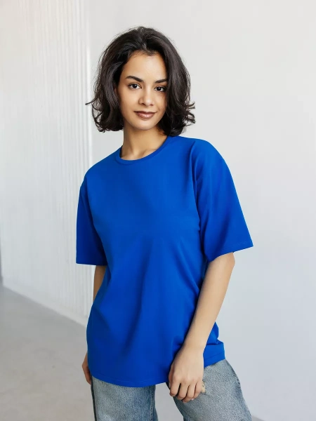 Футболка с принтом оверсайз летняя больших размеров PARIS