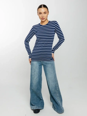 Лонгслив тельняшка большого размера джемпер