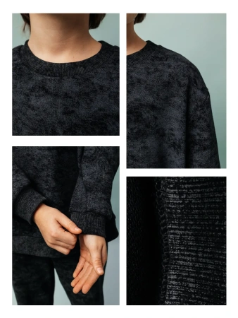 Свитшот для мальчика подростковый черный школьный