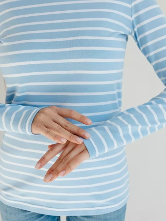 Лонгслив тельняшка большого размера джемпер